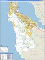 San Mateo, Ca Carrier Route Wall Map